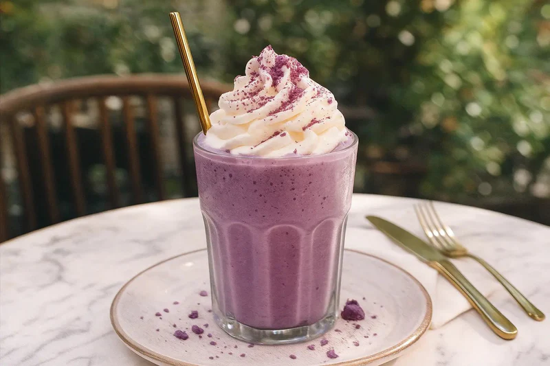 Ube latte chantilly
